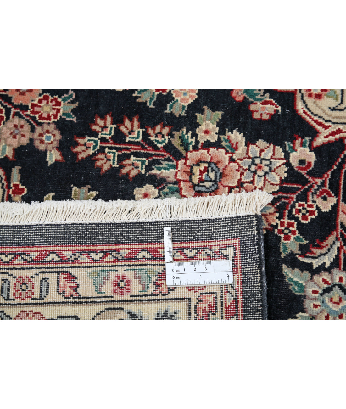 Hand Knotted Heritage Fine Persian Style Wool Rug - 5'1'' x 8'7'' 5' 1" X 8' 7" (155 X 262) / Black / Ivory