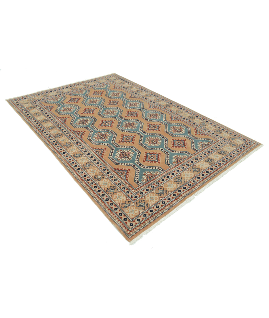 Hand Knotted Heritage Fine Persian Style Wool Rug - 6'0'' x 8'11'' 6' 0" X 8' 11" (183 X 272) / Taupe / Green
