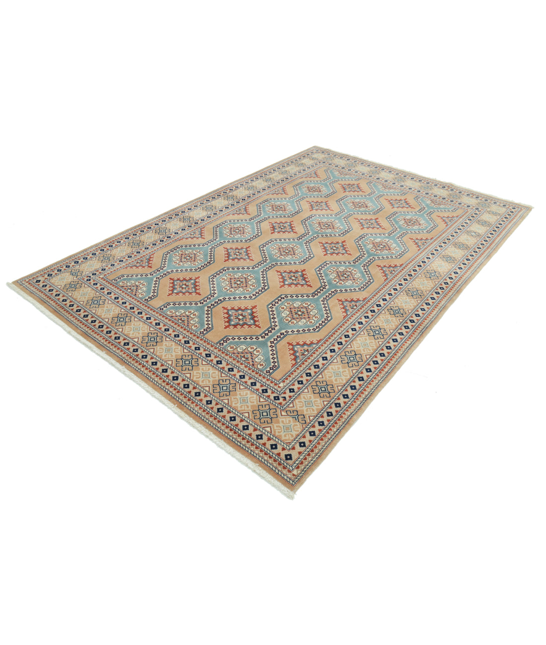 Hand Knotted Heritage Fine Persian Style Wool Rug - 6'0'' x 8'11'' 6' 0" X 8' 11" (183 X 272) / Taupe / Green