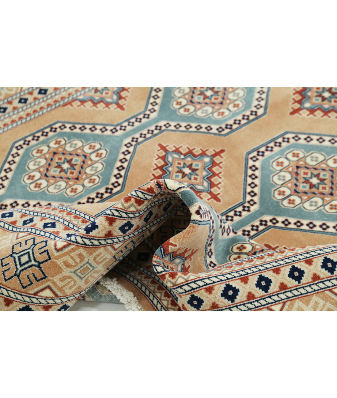 Hand Knotted Heritage Fine Persian Style Wool Rug - 6'0'' x 8'11'' 6' 0" X 8' 11" (183 X 272) / Taupe / Green