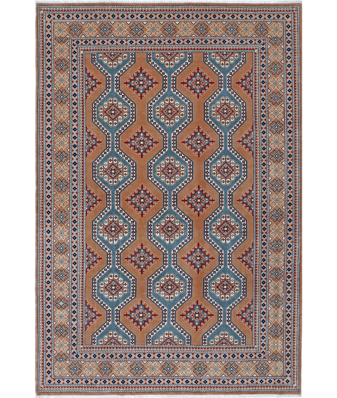 Hand Knotted Heritage Fine Persian Style Wool Rug - 6'0'' x 8'11'' 6' 0" X 8' 11" (183 X 272) / Taupe / Green