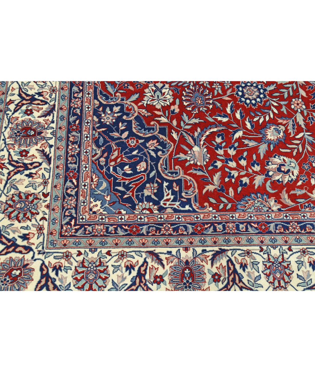 Hand Knotted Heritage Fine Persian Style Wool Rug - 9'0'' x 11'8'' 9' 0" X 11' 8" (274 X 356) / Red / Ivory