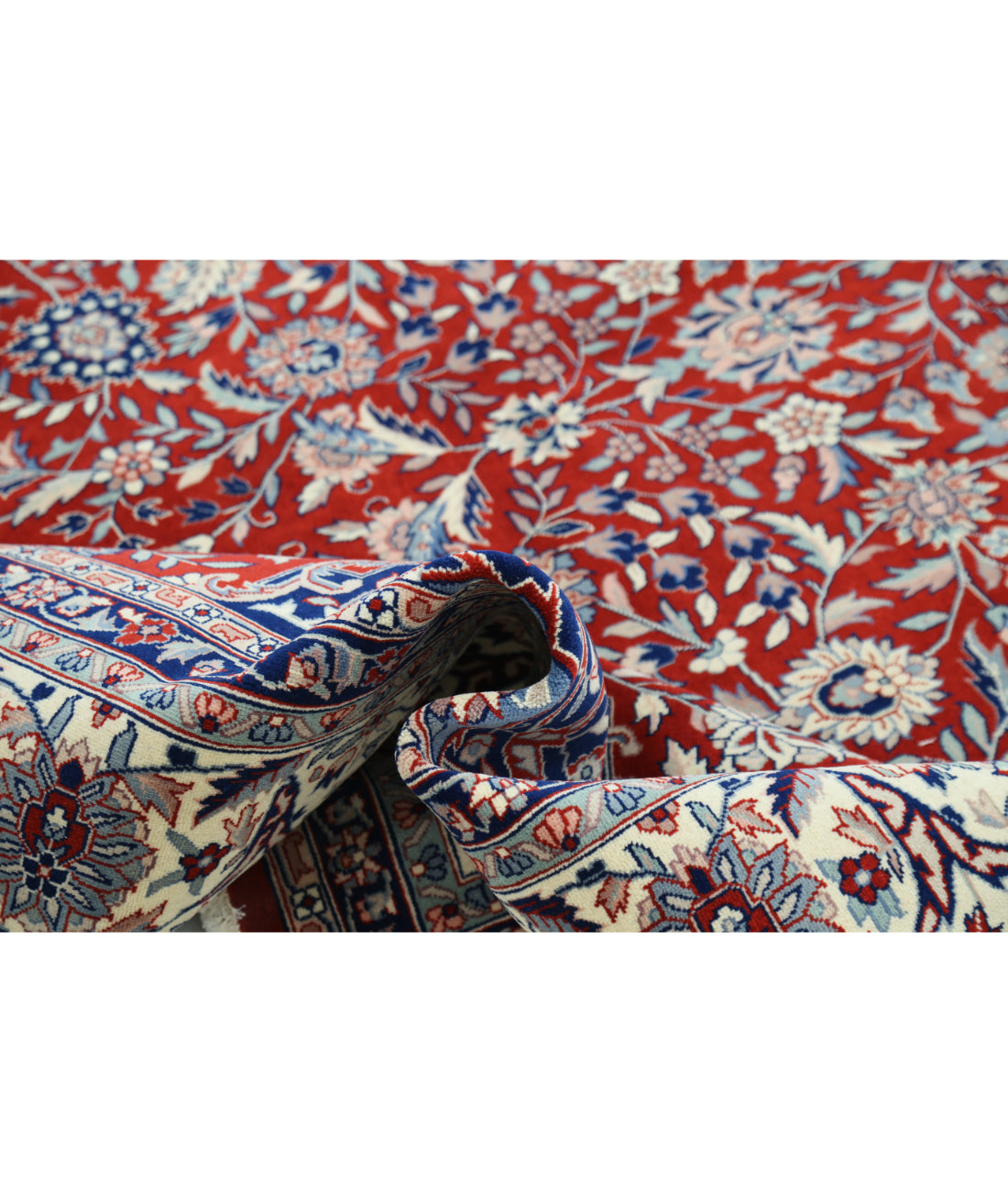 Hand Knotted Heritage Fine Persian Style Wool Rug - 9'0'' x 11'8'' 9' 0" X 11' 8" (274 X 356) / Red / Ivory