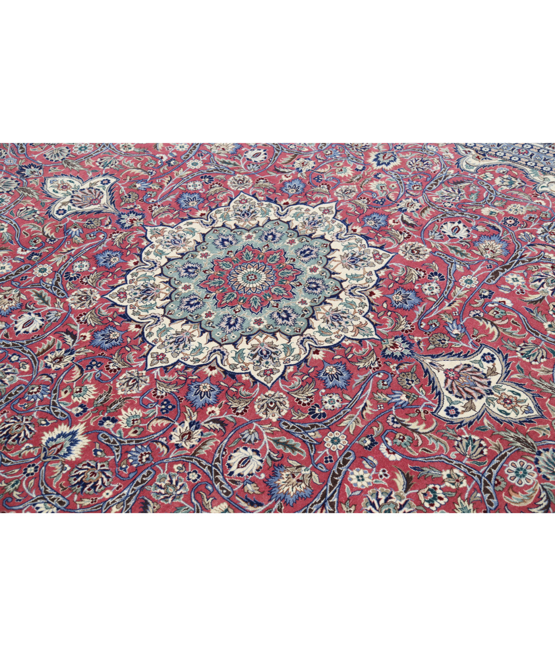 Hand Knotted Heritage Fine Persian Style Wool Rug - 7'11'' x 10'1'' 7' 11" X 10' 1" (241 X 307) / Pink / Ivory