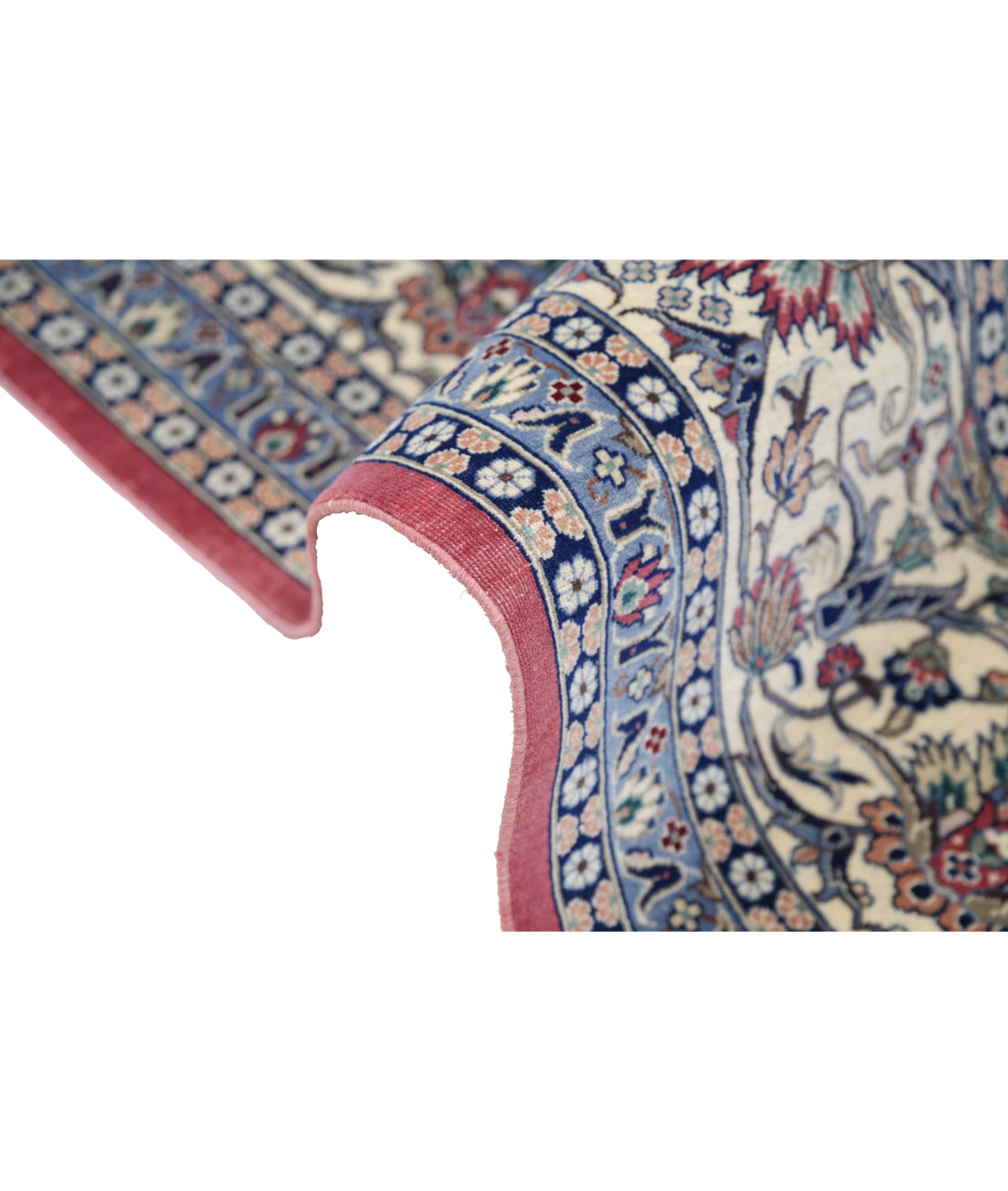 Hand Knotted Heritage Fine Persian Style Wool Rug - 7'11'' x 10'1'' 7' 11" X 10' 1" (241 X 307) / Pink / Ivory