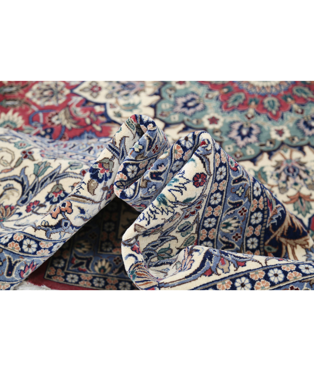 Hand Knotted Heritage Fine Persian Style Wool Rug - 7'11'' x 10'1'' 7' 11" X 10' 1" (241 X 307) / Pink / Ivory