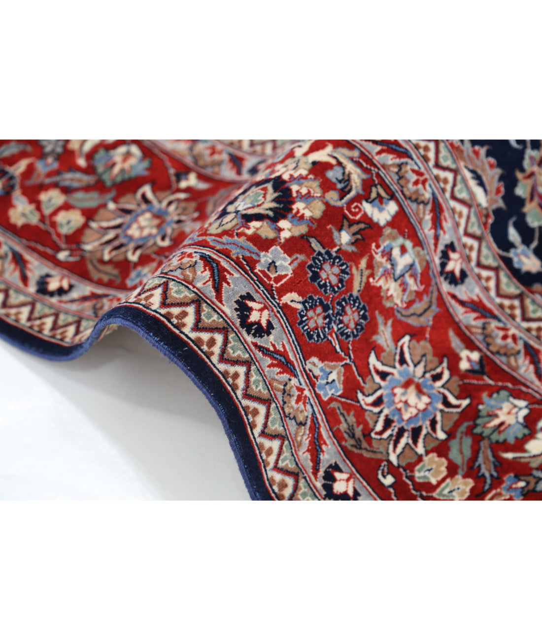 Hand Knotted Heritage Fine Persian Style Wool Rug - 6'0'' x 9'0'' 6' 0" X 9' 0" (183 X 274) / Blue / Red