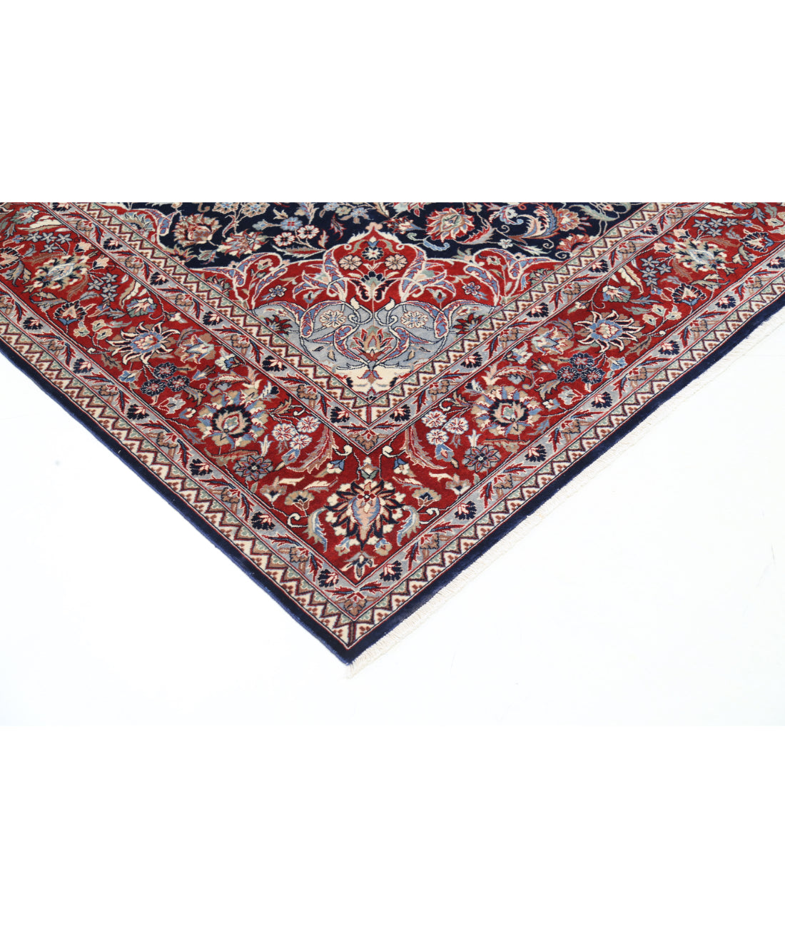 Hand Knotted Heritage Fine Persian Style Wool Rug - 6'0'' x 9'0'' 6' 0" X 9' 0" (183 X 274) / Blue / Red