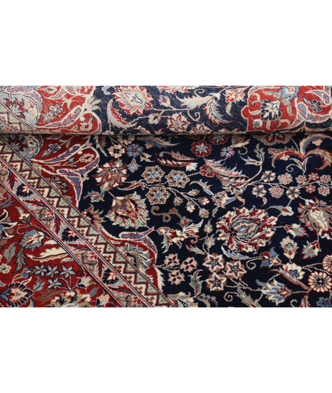 Hand Knotted Heritage Fine Persian Style Wool Rug - 6'0'' x 9'0'' 6' 0" X 9' 0" (183 X 274) / Blue / Red