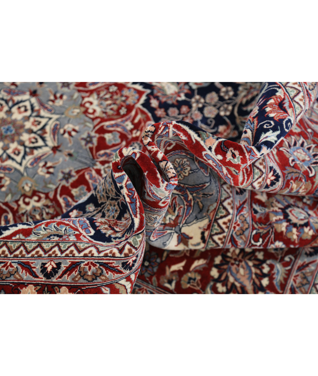 Hand Knotted Heritage Fine Persian Style Wool Rug - 6'0'' x 9'0'' 6' 0" X 9' 0" (183 X 274) / Blue / Red