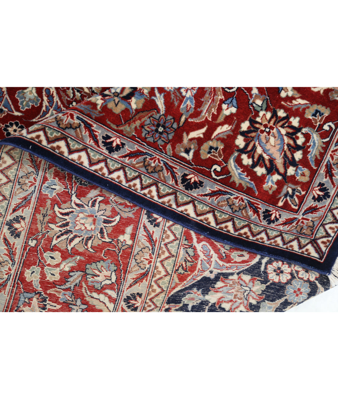 Hand Knotted Heritage Fine Persian Style Wool Rug - 6'0'' x 9'0'' 6' 0" X 9' 0" (183 X 274) / Blue / Red