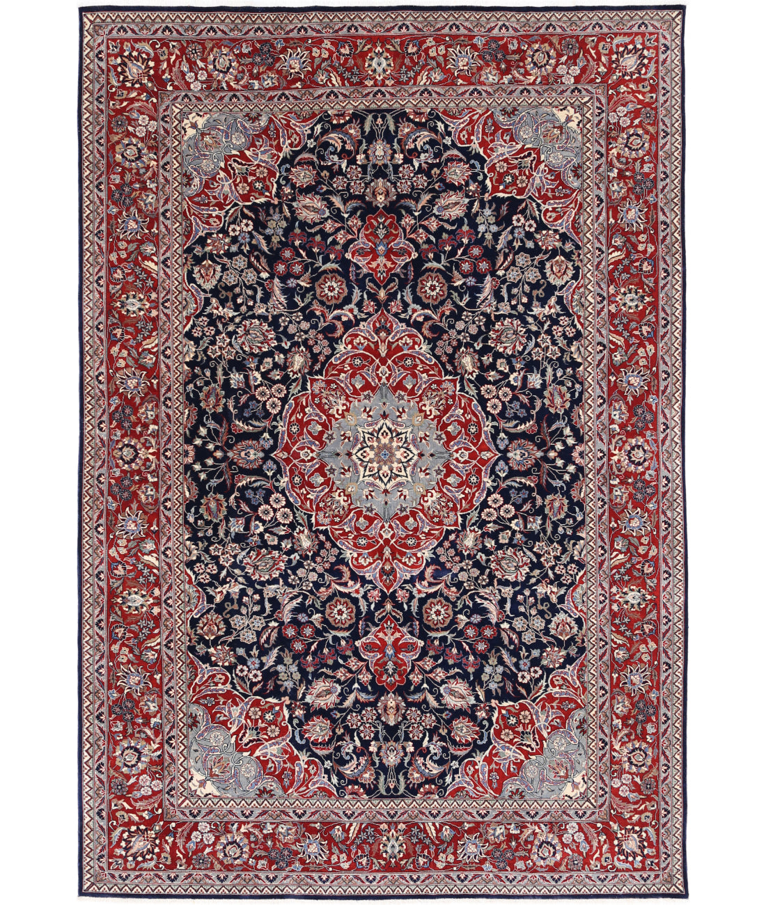Hand Knotted Heritage Fine Persian Style Wool Rug - 6'0'' x 9'0'' 6' 0" X 9' 0" (183 X 274) / Blue / Red