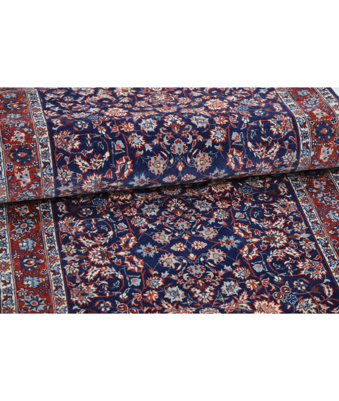 Hand Knotted Heritage Fine Persian Style Wool Rug - 2'8'' x 13'4'' 2' 8" X 13' 4" (81 X 406) / Blue / Rust
