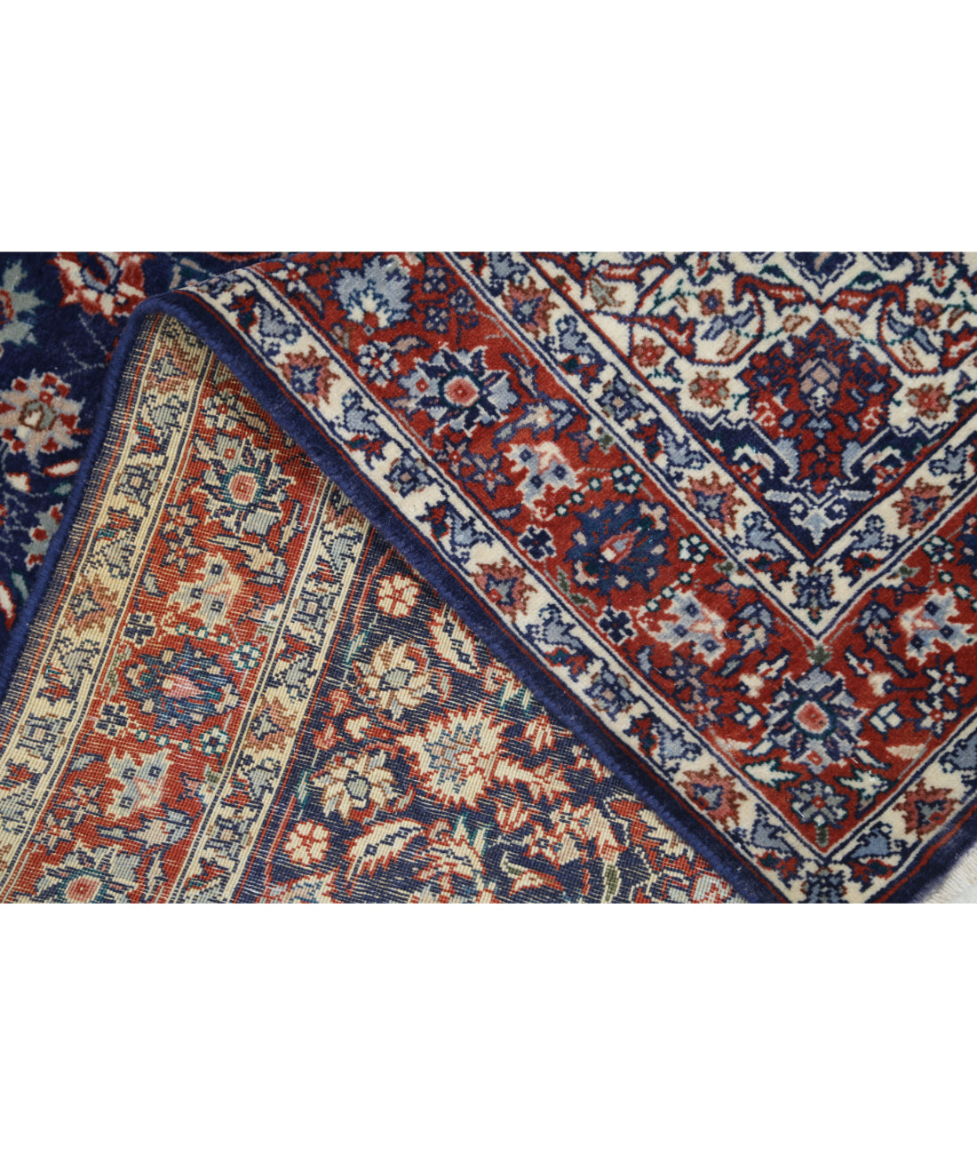 Hand Knotted Heritage Fine Persian Style Wool Rug - 2'8'' x 13'4'' 2' 8" X 13' 4" (81 X 406) / Blue / Rust