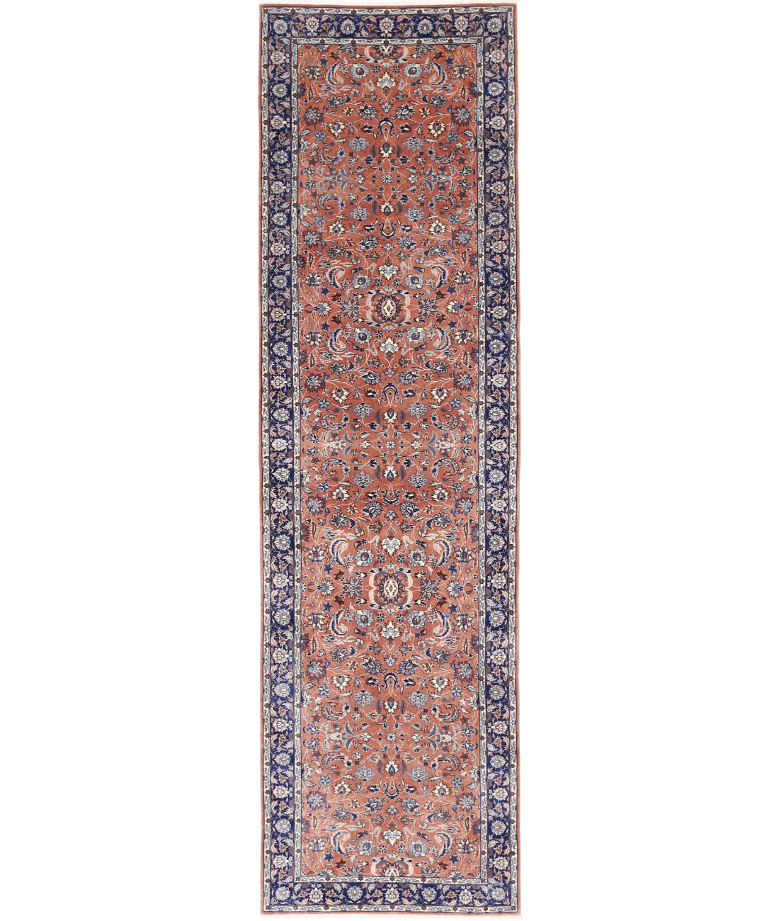 Hand Knotted Heritage Fine Persian Style Wool Rug - 2&#39;8&#39;&#39; x 10&#39;0&#39;&#39; 2&#39; 8&quot; X 10&#39; 0&quot; (81 X 305) / Brown / Blue