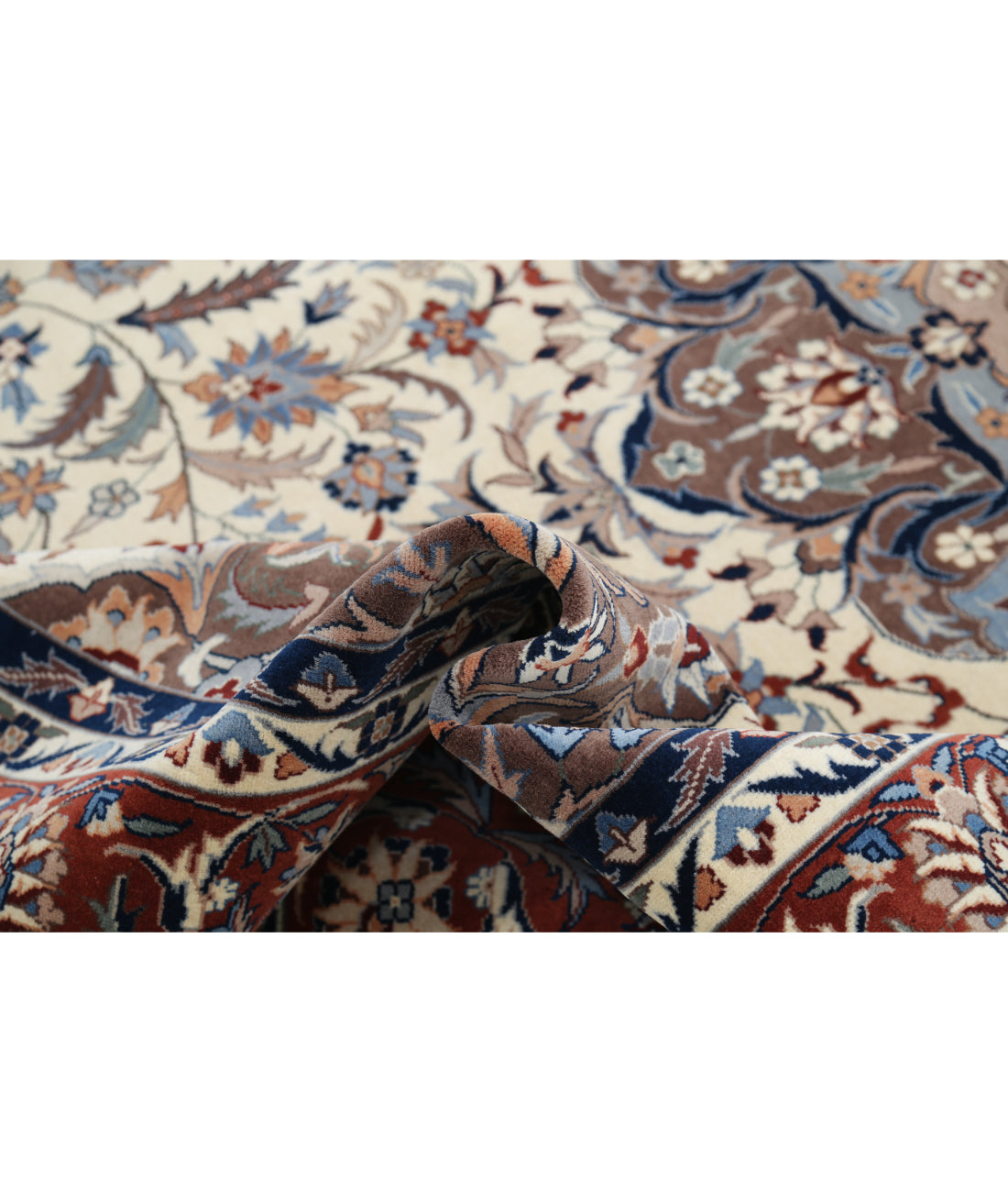 Hand Knotted Heritage Persian Style Wool Rug - 7'11'' x 9'10'' 7' 11" X 9' 10" (241 X 300) / Ivory / Rust