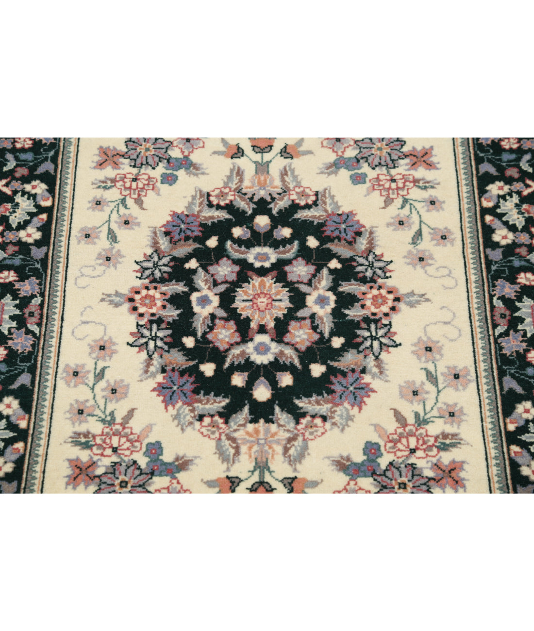 Hand Knotted Heritage Persian Style Wool Rug - 2'6'' x 14'0'' 2' 6" X 14' 0" (76 X 427) / Ivory / Green