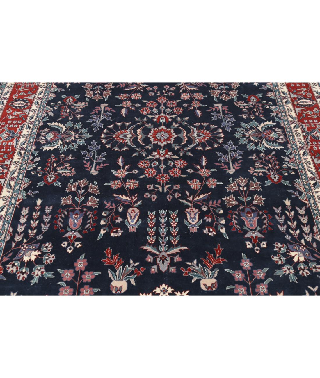 Hand Knotted Heritage Persian Style Wool Rug - 6'0'' x 9'1'' 6' 0" X 9' 1" (183 X 277) / Blue / Red