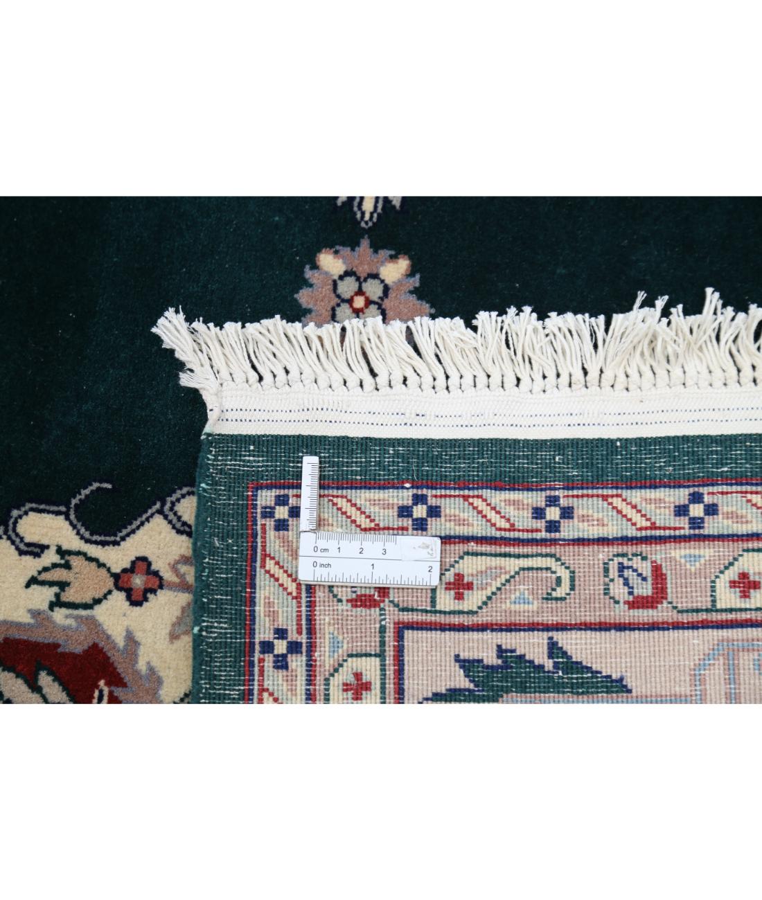 Hand Knotted Heritage Persian Style Wool Rug - 6'0'' x 8'11'' 6' 0" X 8' 11" (183 X 272) / Green / Ivory