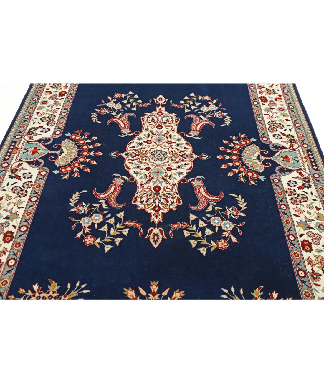 Hand Knotted Heritage Persian Style Wool Rug - 5'11'' x 8'11'' 5' 11" X 8' 11" (180 X 272) / Blue / Ivory