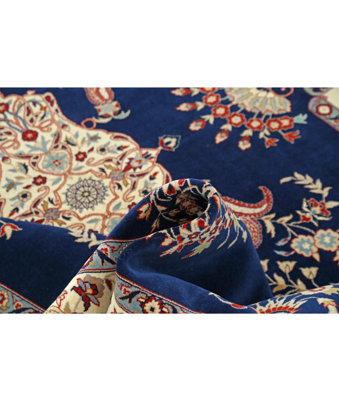 Hand Knotted Heritage Persian Style Wool Rug - 5'11'' x 8'11'' 5' 11" X 8' 11" (180 X 272) / Blue / Ivory