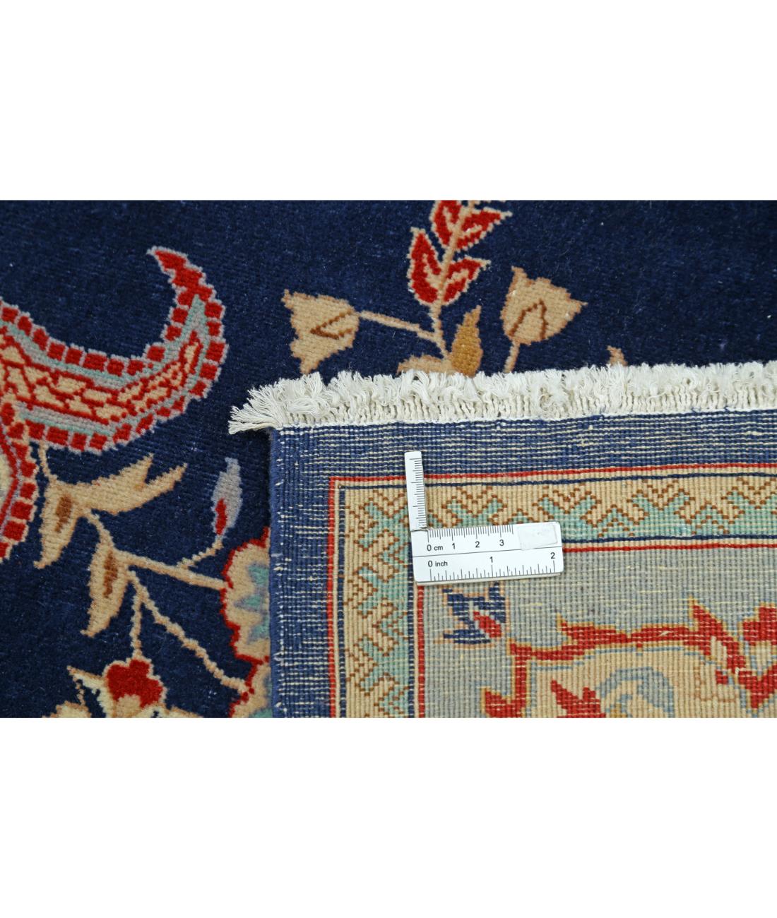 Hand Knotted Heritage Persian Style Wool Rug - 5'11'' x 8'11'' 5' 11" X 8' 11" (180 X 272) / Blue / Ivory