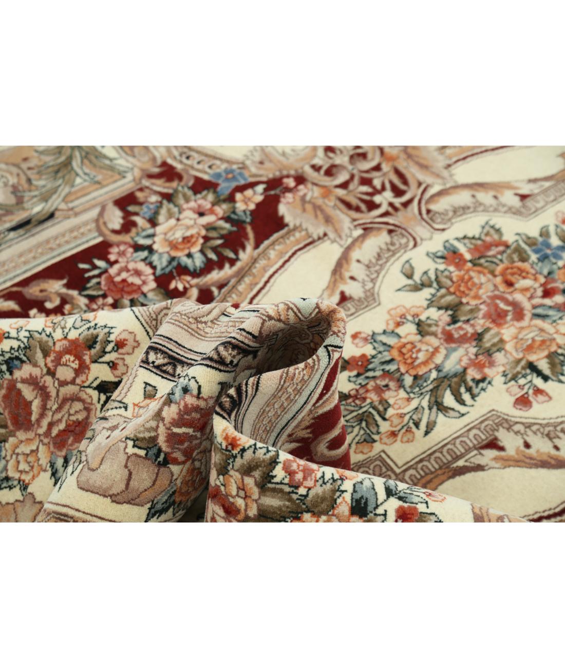 Hand Knotted Heritage Persian Style Wool Rug - 5'10'' x 8'11'' 5' 10" X 8' 11" (178 X 272) / Red / Ivory