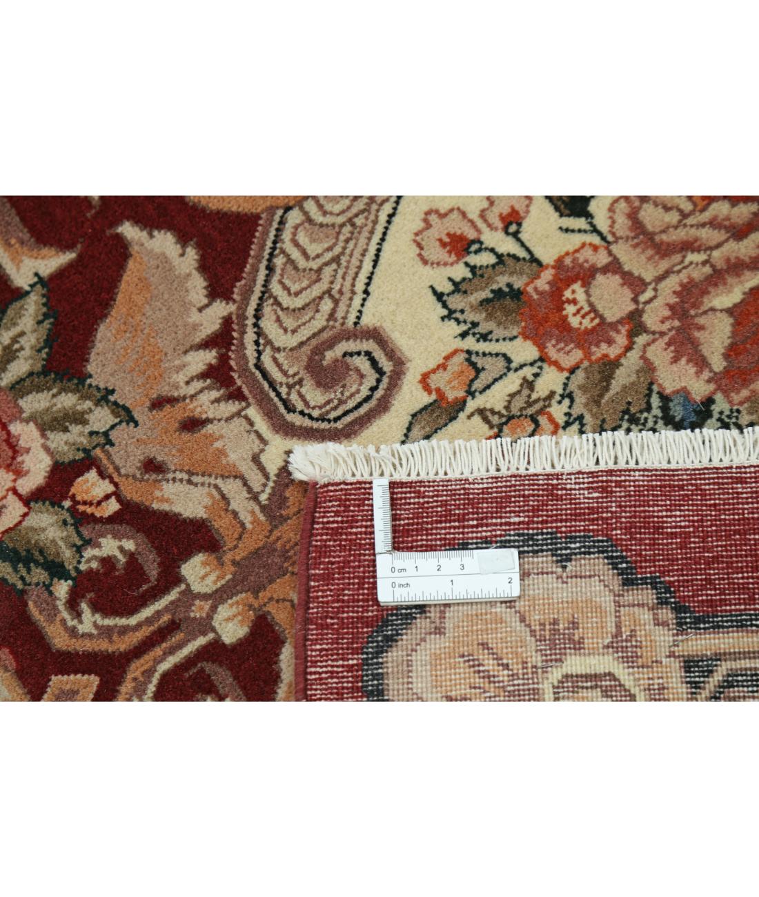 Hand Knotted Heritage Persian Style Wool Rug - 5'10'' x 8'11'' 5' 10" X 8' 11" (178 X 272) / Red / Ivory