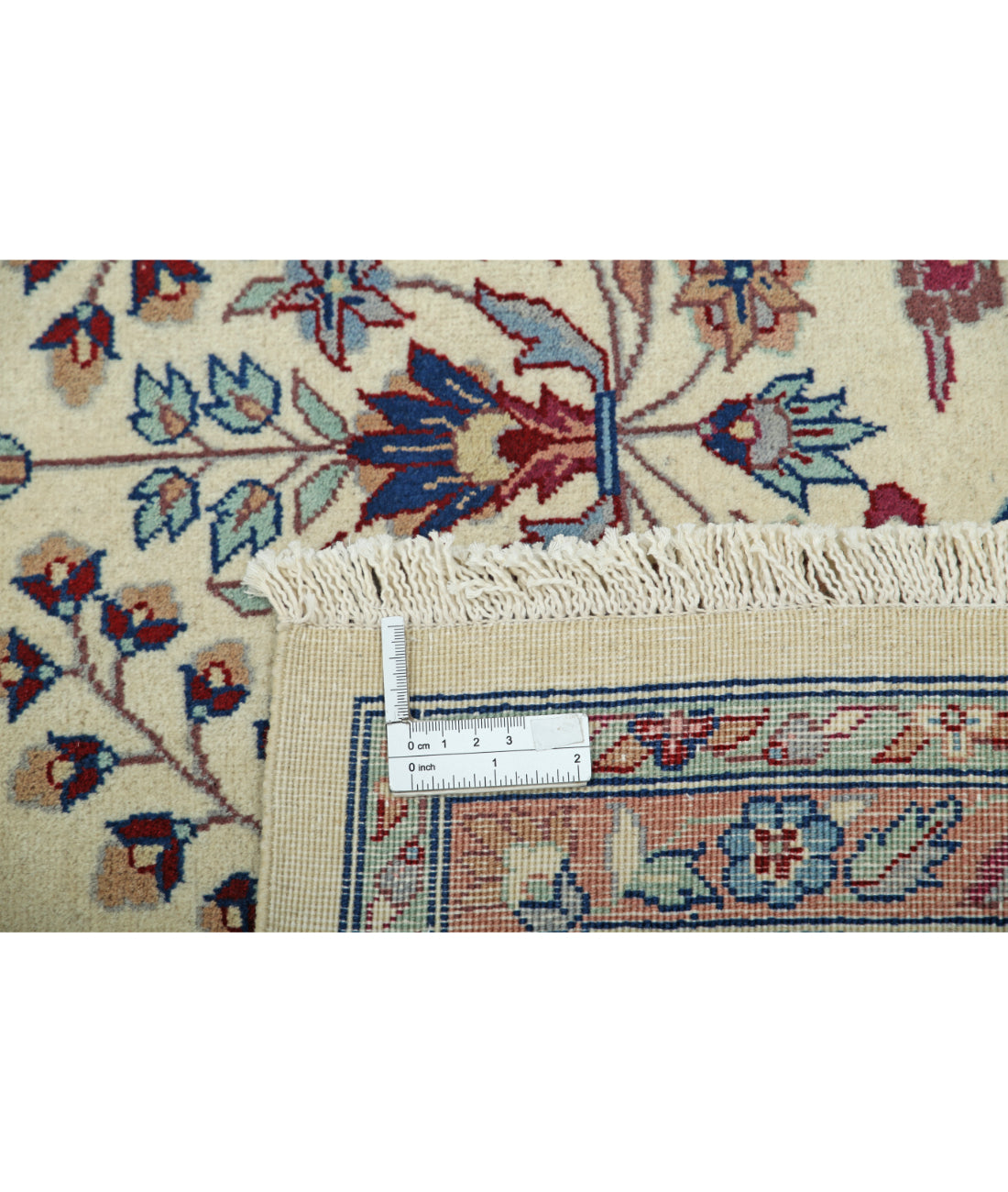 Hand Knotted Heritage Persian Style Wool Rug - 8'1'' x 9'10'' 8' 1" X 9' 10" (246 X 300) / Ivory / Blue