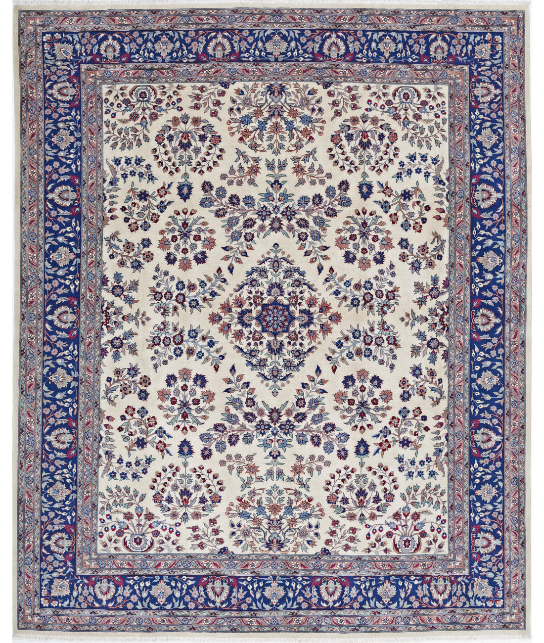 Alfombra oriental de lana anudada a mano - 2,46 m x 3 m