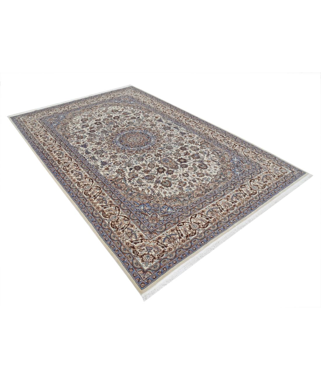 Hand Knotted Heritage Persian Style Wool Rug - 5'11'' x 8'10'' 5' 11" X 8' 10" (180 X 269) / Ivory / Taupe