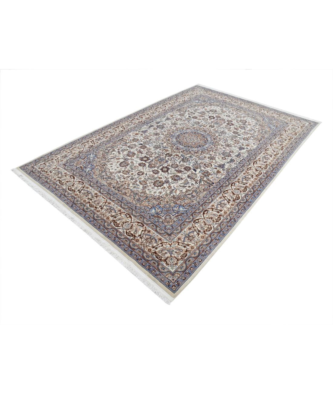 Hand Knotted Heritage Persian Style Wool Rug - 5'11'' x 8'10'' 5' 11" X 8' 10" (180 X 269) / Ivory / Taupe
