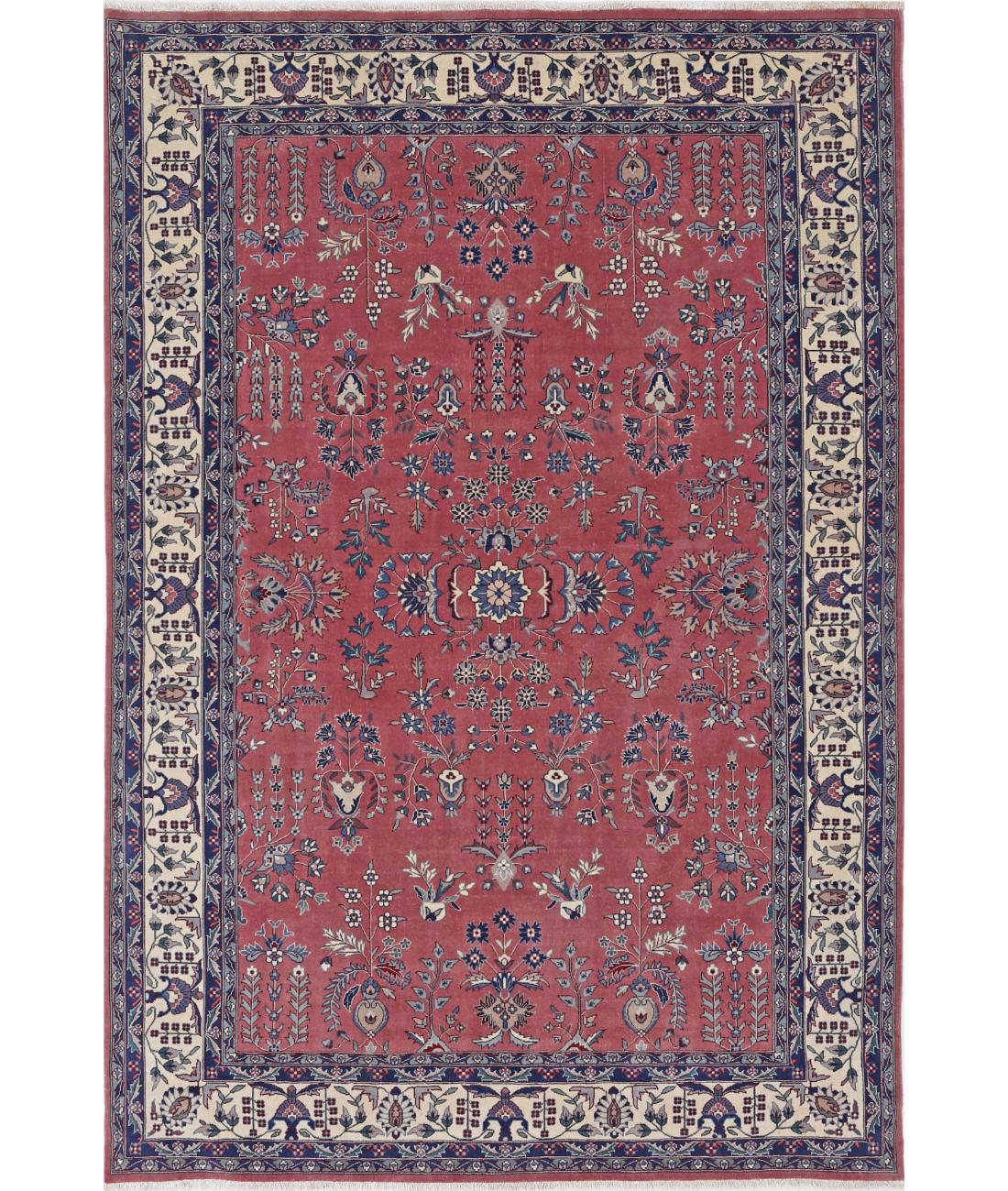 Hand Knotted Heritage Persian Style Wool Rug - 5&#39;11&#39;&#39; x 8&#39;11&#39;&#39; 5&#39; 11&quot; X 8&#39; 11&quot; (180 X 272) / Pink / Ivory