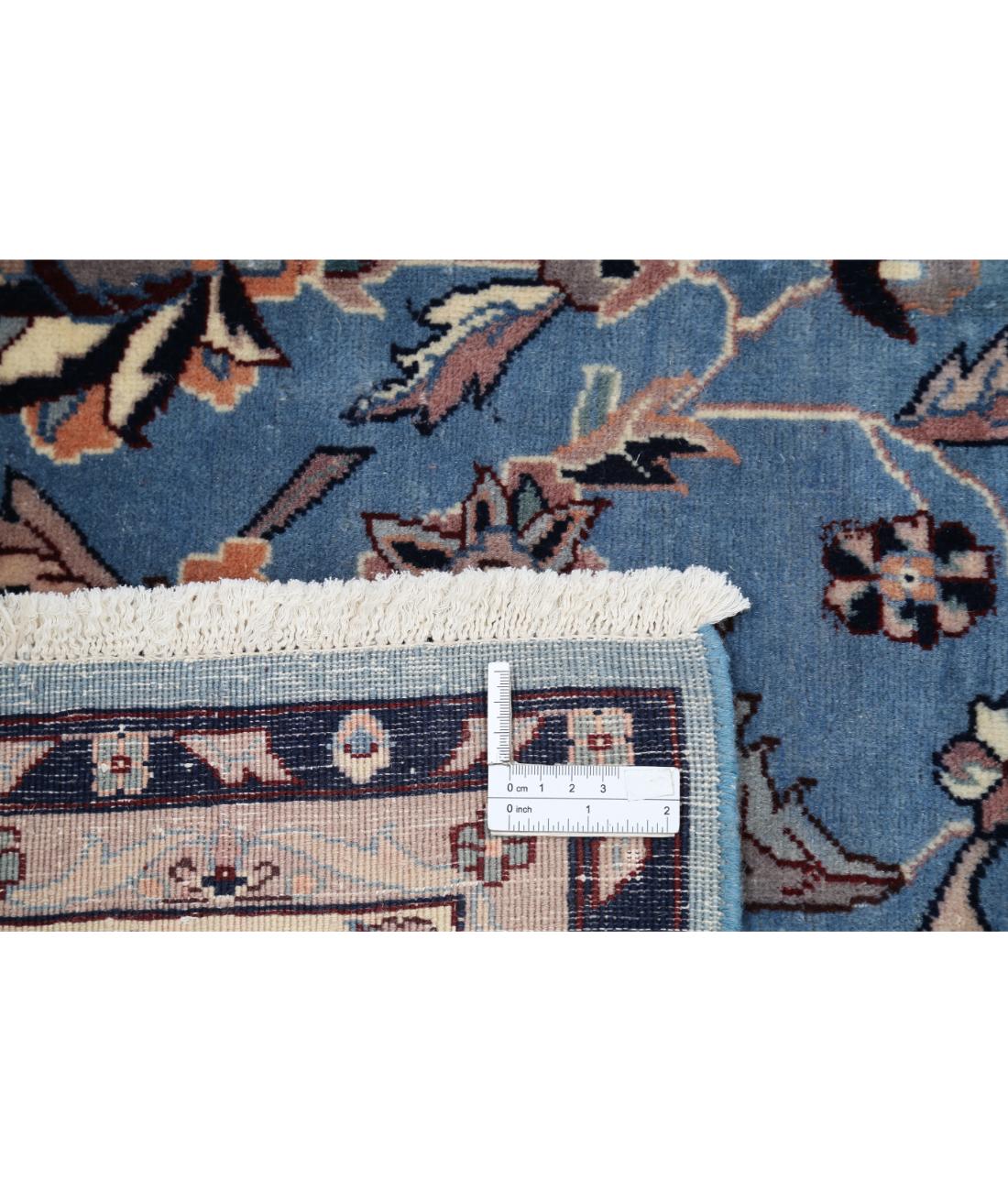 Hand Knotted Heritage Persian Style Wool Rug - 6'1'' x 9'1'' 6' 1" X 9' 1" (185 X 277) / Blue / Ivory