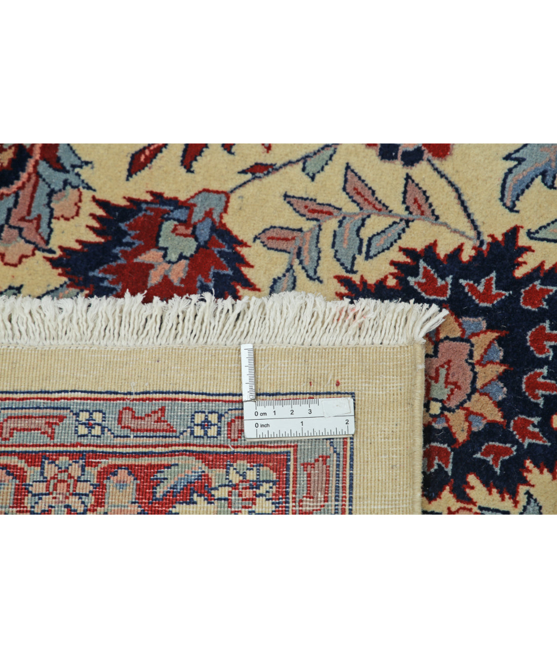 Hand Knotted Heritage Persian Style Wool Rug - 8'2'' x 9'11'' 8' 2" X 9' 11" (249 X 302) / Ivory / Blue