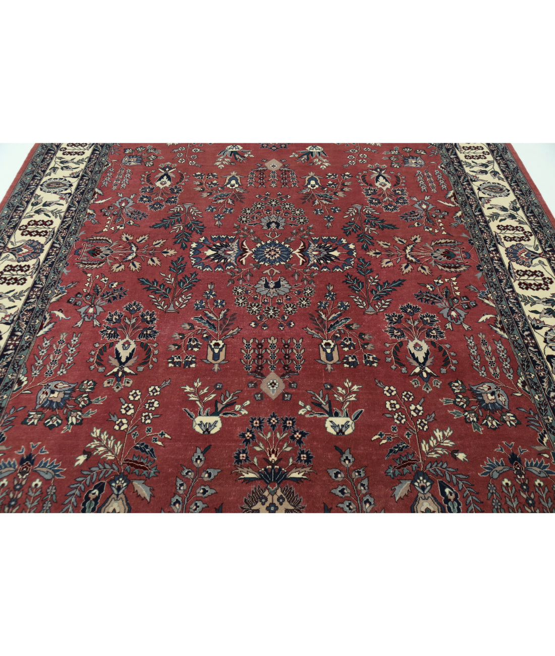 Hand Knotted Heritage Persian Style Wool Rug - 8'0'' x 9'11'' 8' 0" X 9' 11" (244 X 302) / Pink / Ivory