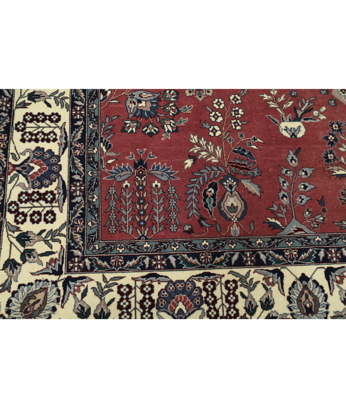 Hand Knotted Heritage Persian Style Wool Rug - 8'0'' x 9'11'' 8' 0" X 9' 11" (244 X 302) / Pink / Ivory