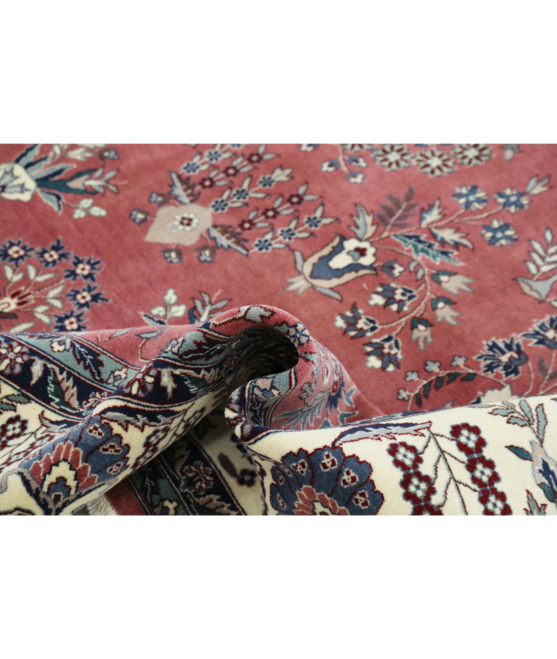 Hand Knotted Heritage Persian Style Wool Rug - 8'0'' x 9'11'' 8' 0" X 9' 11" (244 X 302) / Pink / Ivory