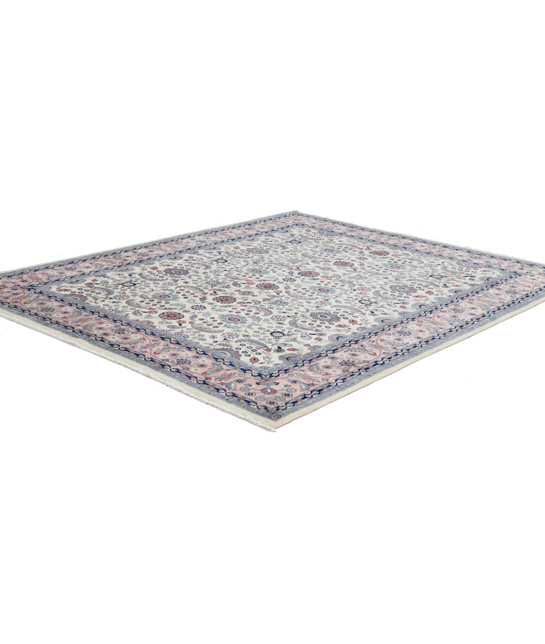 Hand Knotted Heritage Persian Style Wool Rug - 8'1'' x 10'1'' 8' 1" X 10' 1" (246 X 307) / Ivory / Pink