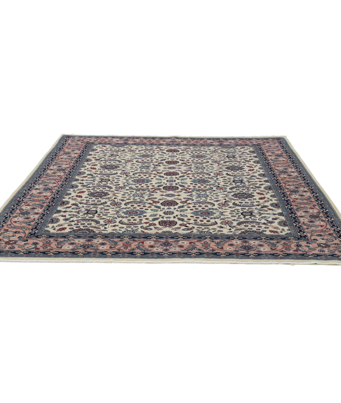 Hand Knotted Heritage Persian Style Wool Rug - 8'1'' x 10'1'' 8' 1" X 10' 1" (246 X 307) / Ivory / Pink