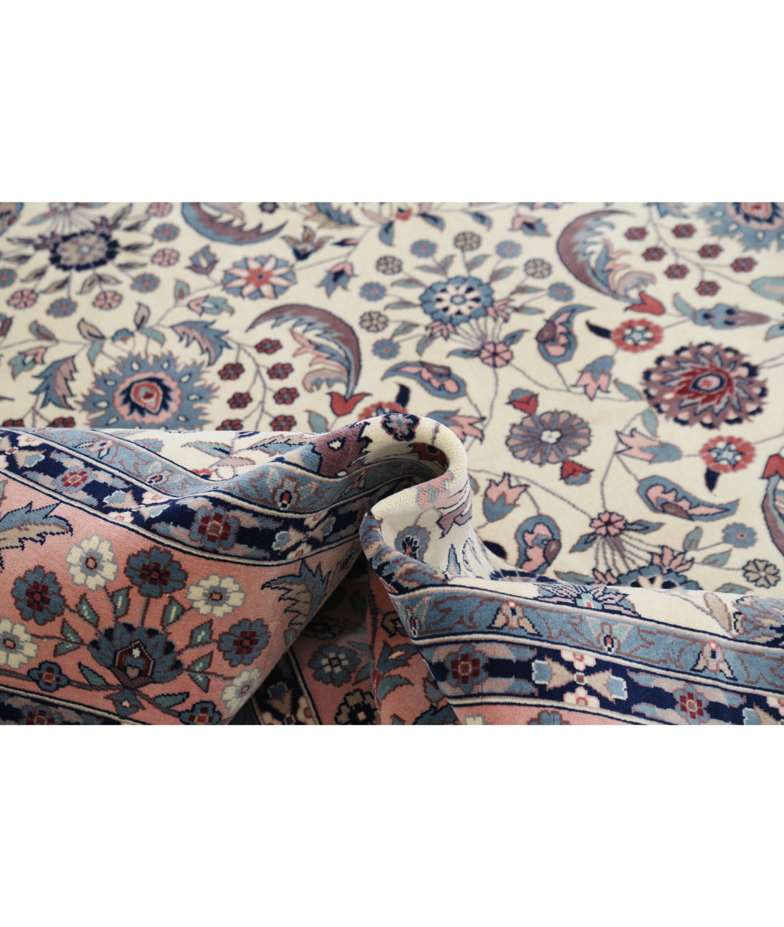 Hand Knotted Heritage Persian Style Wool Rug - 8'1'' x 10'1'' 8' 1" X 10' 1" (246 X 307) / Ivory / Pink