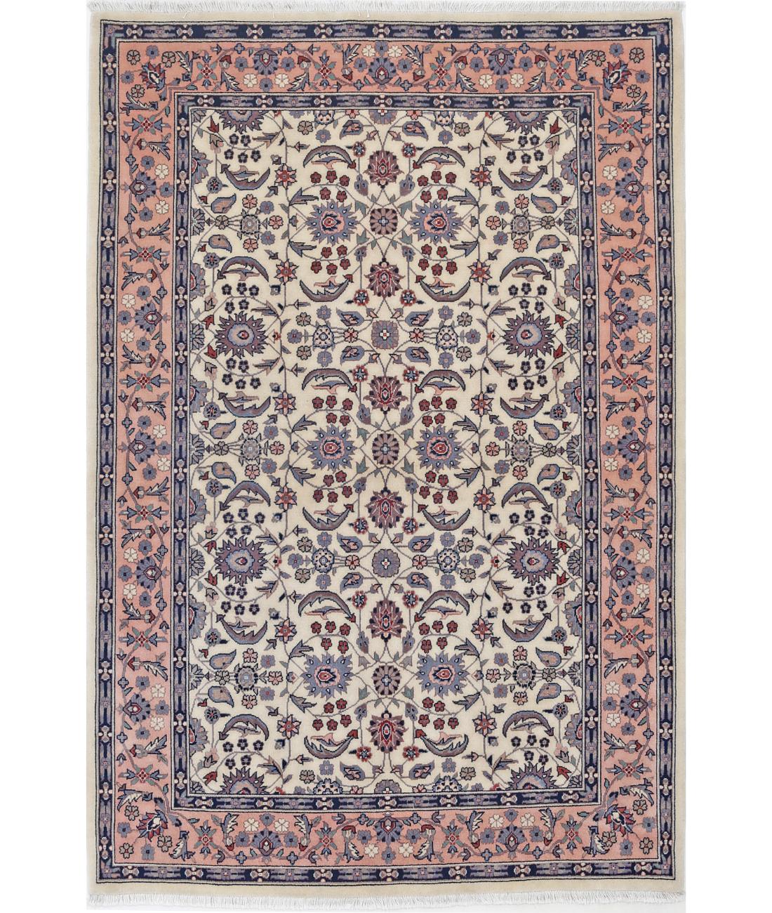 Hand Knotted Heritage Oriental  Wool Rug - 4'1'' x 6'1''