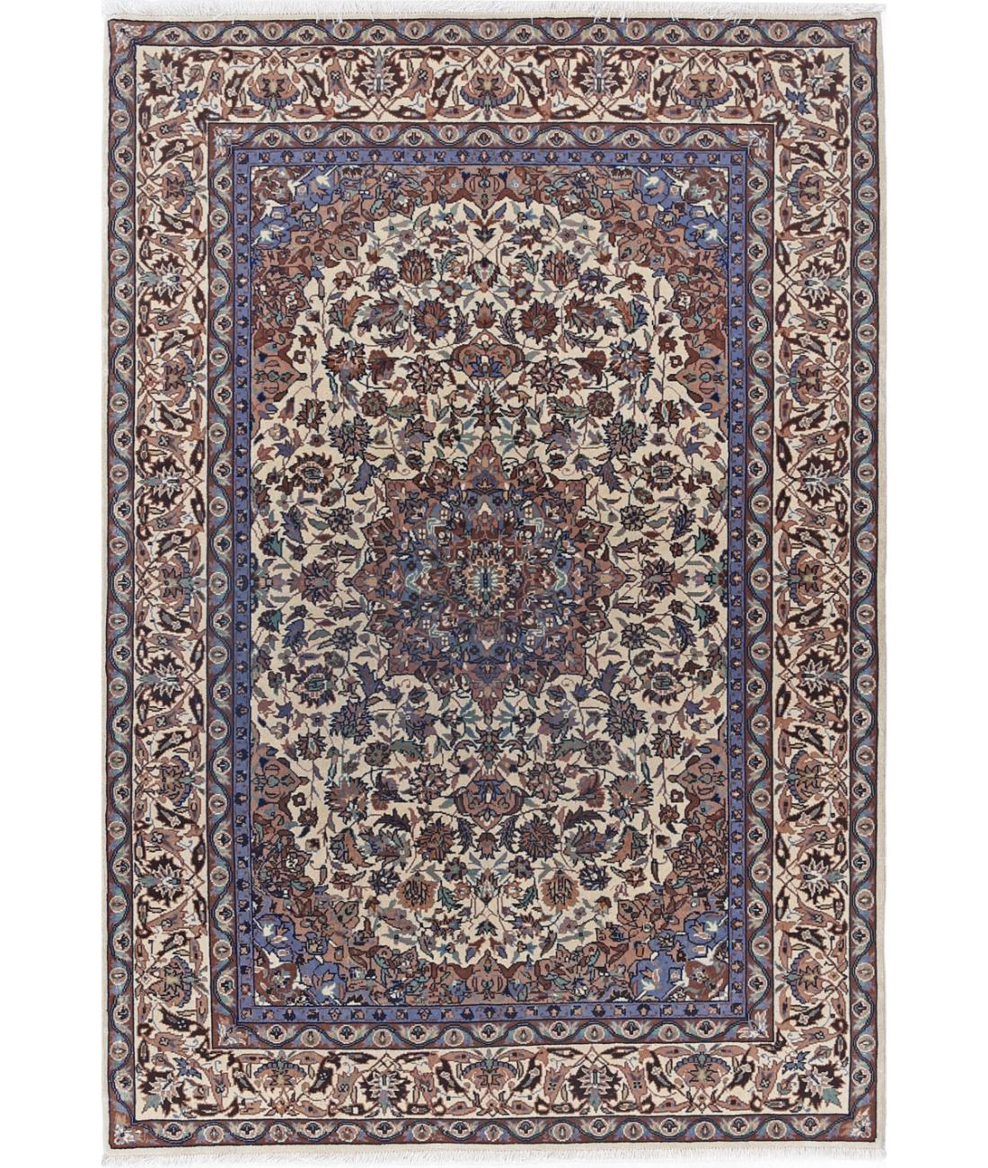 Hand Knotted Heritage Oriental  Wool Rug - 4'0'' x 5'11''