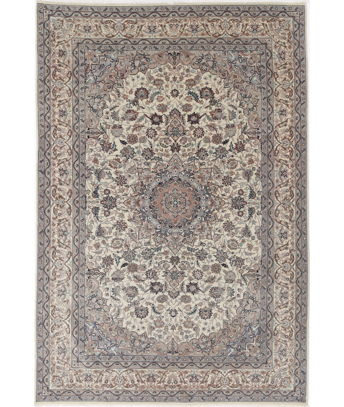 Hand Knotted Heritage Persian Style Wool Rug - 5'11'' x 8'11'' 5' 11" X 8' 11" (180 X 272) / Ivory / Taupe