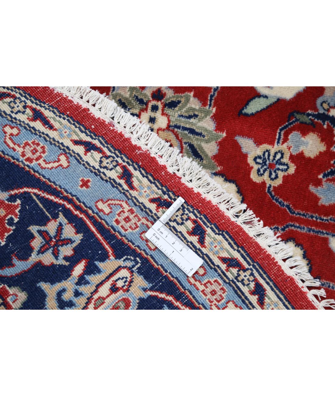 Hand Knotted Heritage Persian Style Wool Rug - 6'6'' x 6'8'' 6' 6" X 6' 8" (198 X 203) / Red / Blue