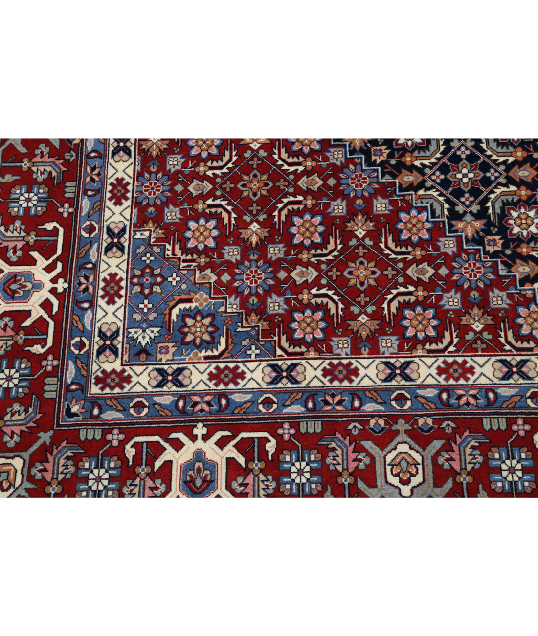 Hand Knotted Heritage Persian Style Wool Rug - 8'0'' x 9'10'' 8' 0" X 9' 10" (244 X 300) / Blue / Red