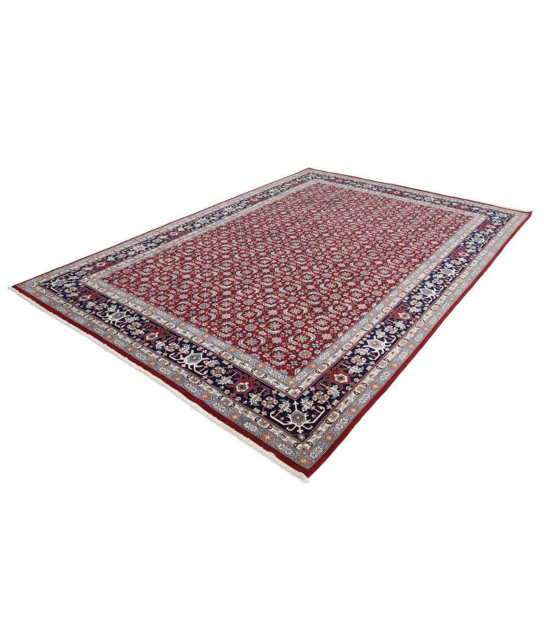 Hand Knotted Heritage Persian Style Wool Rug - 8'1'' x 11'6'' 8' 1" X 11' 6" (246 X 351) / Red / Blue