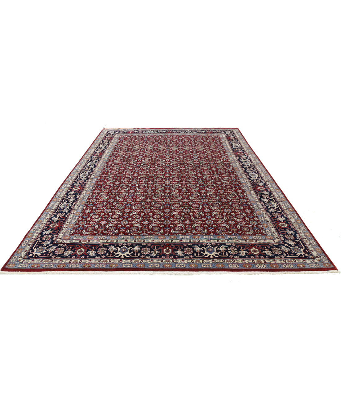 Hand Knotted Heritage Persian Style Wool Rug - 8'1'' x 11'6'' 8' 1" X 11' 6" (246 X 351) / Red / Blue