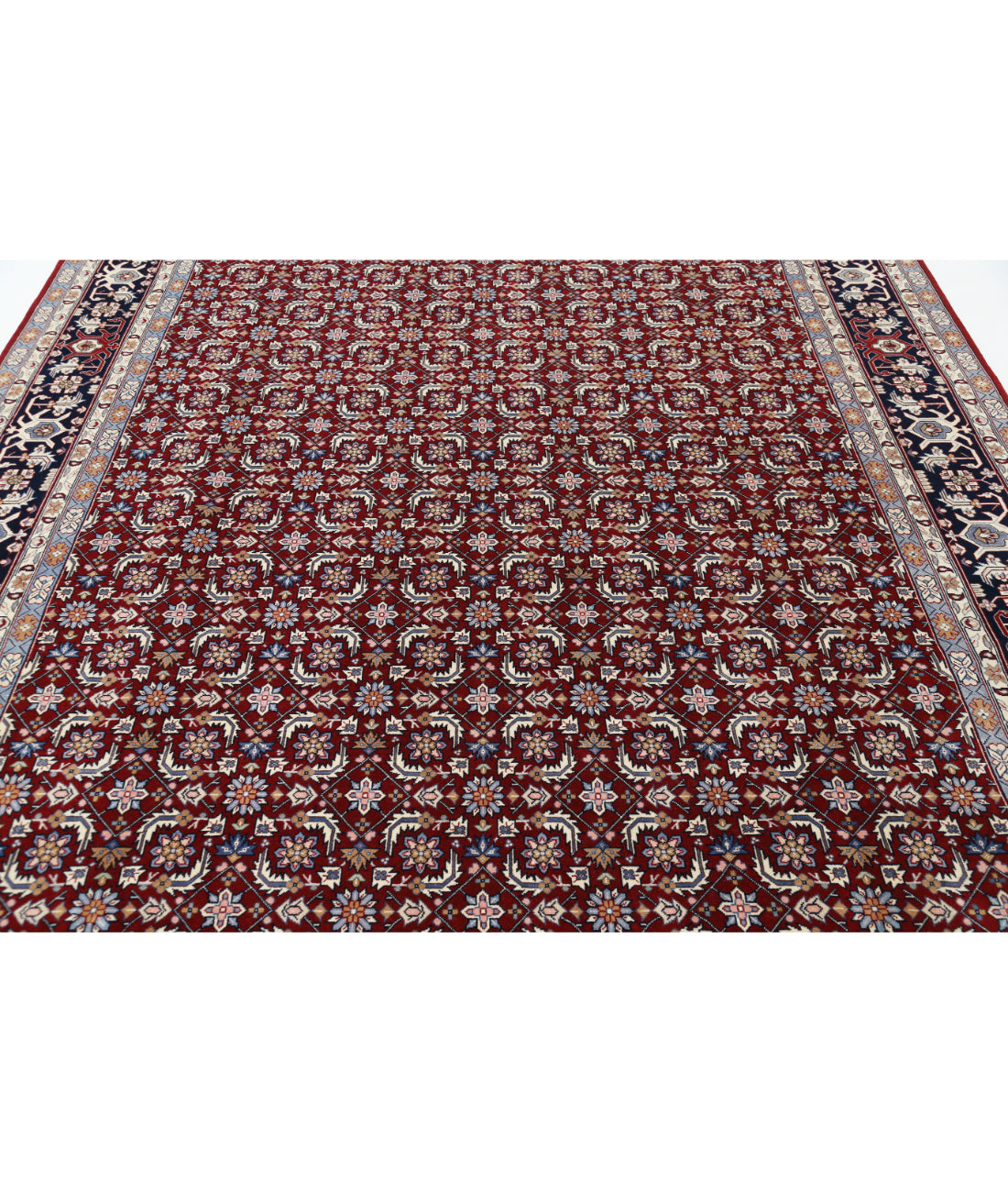 Hand Knotted Heritage Persian Style Wool Rug - 8'1'' x 11'6'' 8' 1" X 11' 6" (246 X 351) / Red / Blue