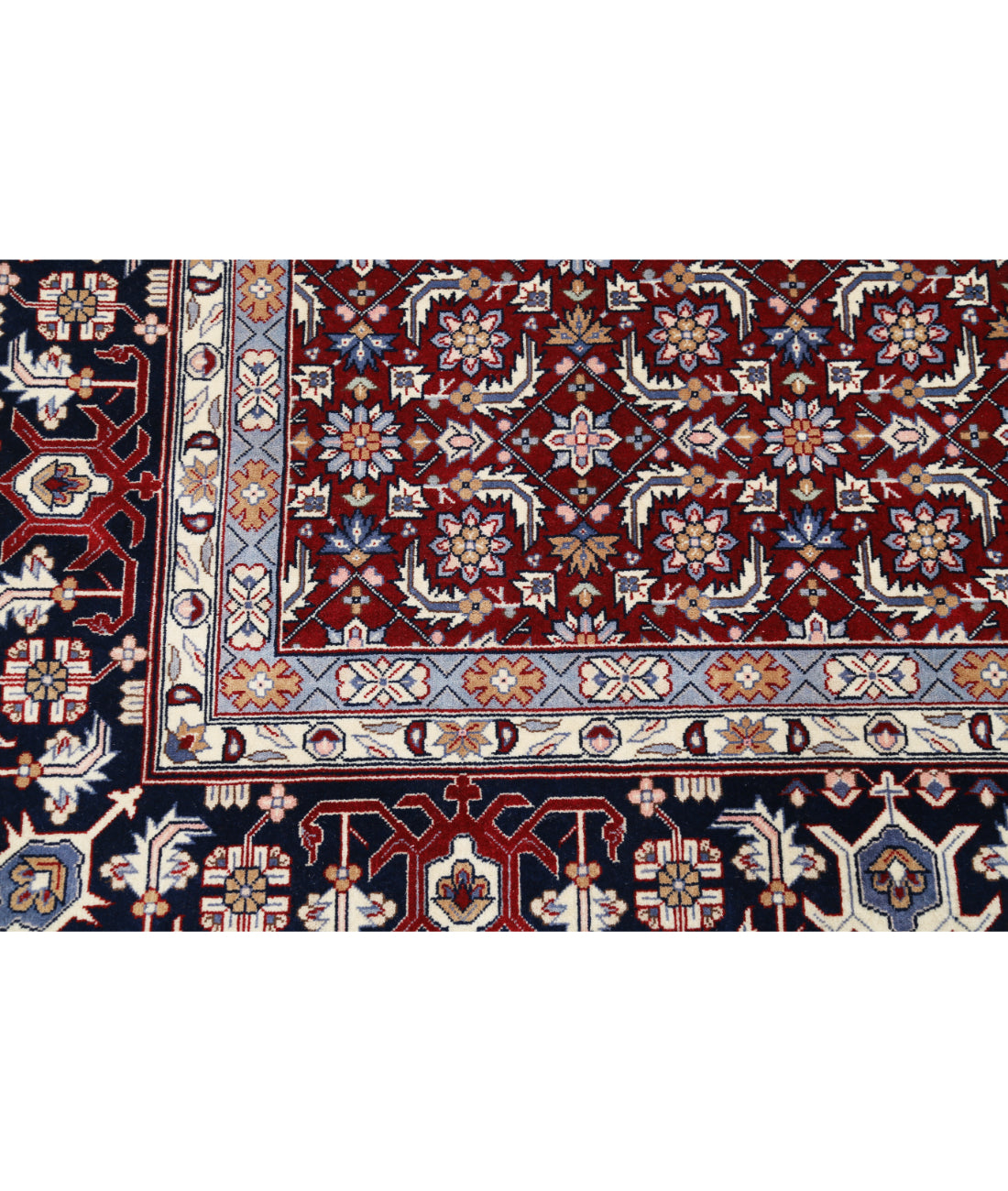 Hand Knotted Heritage Persian Style Wool Rug - 8'1'' x 11'6'' 8' 1" X 11' 6" (246 X 351) / Red / Blue